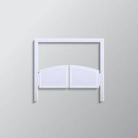 sbarra, porta, icona carta stile. grigio colore vettore sfondo- carta stile vettore icona