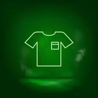 cotone Abiti, camicia verde neon icona - vettore. vettore