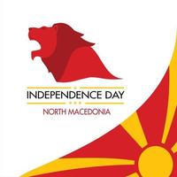 nord macedonia indipendenza giorno e tana n / A nezavisnosta bandiera design vettore