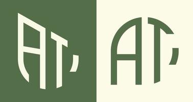 lettere iniziali semplici creative al pacchetto di design del logo. vettore