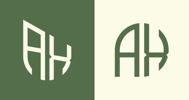 pacchetto creativo semplice di lettere iniziali ascia logo design. vettore