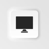 tenere sotto controllo, computer icona - vettore. semplice elemento illustrazione a partire dal ui concetto. tenere sotto controllo, computer icona neumorfico stile vettore icona .