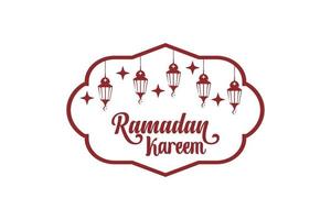 Ramadan kareem design. Ramadan logo. arabo logo modello. islamico logo design. eid mubarak vettore