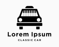 impostato classico auto antico antico collezione veicolo parabrezza icona musica pianoforte simbolo design vettore