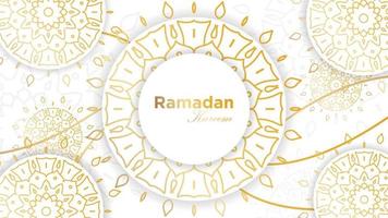 lusso Ramadan sfondo con islamico d'oro ornamento mandala. mandala modello Ramadan vettore