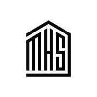 iniziale lettera mh Casa logo modello. iniziali tre lettera concetto design per il tuo marca o azienda identità vettore