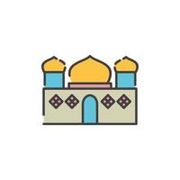 moschea vettore icona illustrazione logo