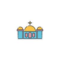 moschea vettore icona illustrazione logo