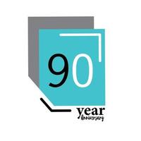 anno anniversario modello vettoriale illustrazione design scatola blu elegante sfondo bianco