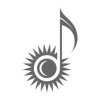 musicale Nota icona design vettore