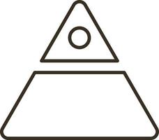 linea vettore icona finanza piramide. schema vettore icona su bianca sfondo