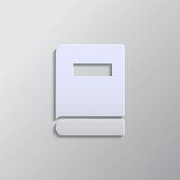 libro carta stile, iocn. grigio colore vettore sfondo- carta stile vettore icona.