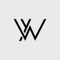 wy monogramma vettore logo. logo fatto a partire dal magro linea e isolato su grigio sfondo. adatto per marca, azienda, industria, attività commerciale, moda, e organizzazione.