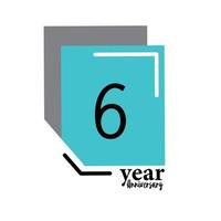 anno anniversario modello vettoriale illustrazione design scatola blu elegante sfondo bianco