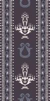 africano ikat paisley ricamo. ikat strisce tribale astratto geometrico tradizionale etnico orientale design per il sfondo. gente, indiano, scandinavo, zingaro, saree Borneo tessuto confine ikkat vettore