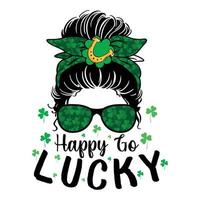 contento partire fortunato st. Patrick giorno vettore