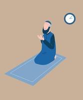 vettore di pregare carattere musulmano