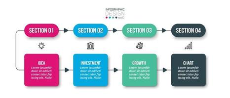 modello di infografica aziendale grafico cronologico. vettore