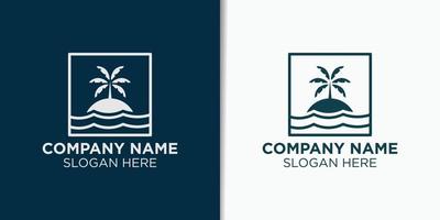 elegante spiaggia Hotel logo design vettore, viaggio logo modello vettore