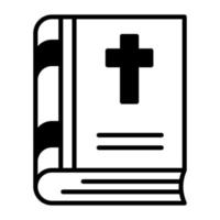 cristianesimo cartello su libro mostrando vettore di Bibbia libro nel moderno stile