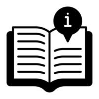 Aperto libro con informazione cartello, vettore design di informazione libro