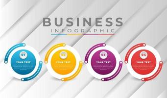 modello di business infografica con colori sfumati vettore