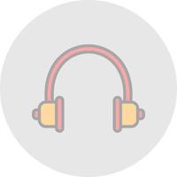 Audio cuffia vettore icona design
