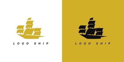 barca a vela logo design. per attività commerciale e viaggio vettore