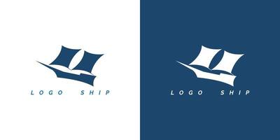 barca a vela logo design con un' moderno concetto vettore