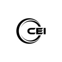 cei lettera logo design nel illustrazione. vettore logo, calligrafia disegni per logo, manifesto, invito, eccetera.