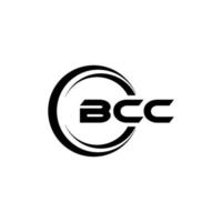 bcc lettera logo design nel illustrazione. vettore logo, calligrafia disegni per logo, manifesto, invito, eccetera.