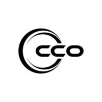 cco lettera logo design nel illustrazione. vettore logo, calligrafia disegni per logo, manifesto, invito, eccetera.