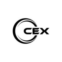 cex lettera logo design nel illustrazione. vettore logo, calligrafia disegni per logo, manifesto, invito, eccetera.