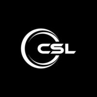 csl lettera logo design nel illustrazione. vettore logo, calligrafia disegni per logo, manifesto, invito, eccetera.