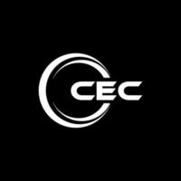 cec lettera logo design nel illustrazione. vettore logo, calligrafia disegni per logo, manifesto, invito, eccetera.