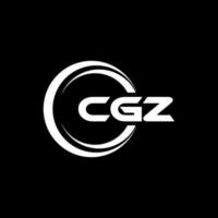 cgz lettera logo design nel illustrazione. vettore logo, calligrafia disegni per logo, manifesto, invito, eccetera.