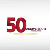 Celebrazione dell'anniversario di 50 anni, disegno vettoriale per celebrazioni, biglietti d'invito e biglietti di auguri