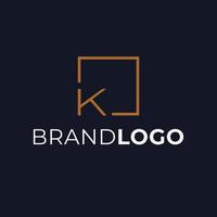 K lettera logo design. lusso marca logo logotipo vettore