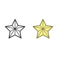 stella logo icona illustrazione colorato e schema vettore
