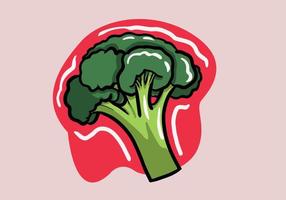 mano disegnato broccoli. isolato oggetto di broccoli. ragnatela elemento di broccoli e scarabocchio azione vettore illustrazione.