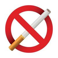il cartello no fumare. vettore illustrazione