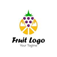 fresco frutta logo design vettore modello