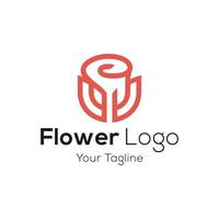 bellezza fiori logo vettore modello