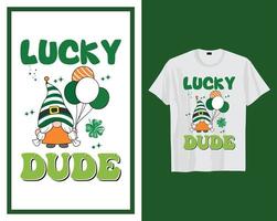 fortunato tipo st Patrick giorno t camicia tipografia design vettore illustrazione