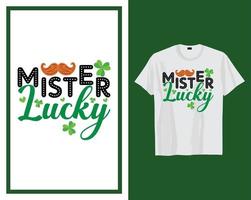 signore fortunato st Patrick giorno t camicia tipografia design vettore illustrazione