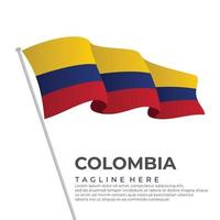 modello vettore Colombia bandiera moderno design