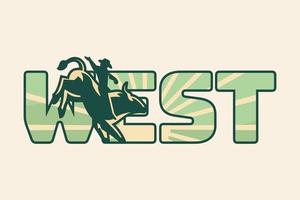 marchio di parole ovest logo vettore