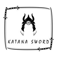 katana spada logo, Vintage ▾ vettore illustrazione, design moderno giapponese spada di katana logo concetto