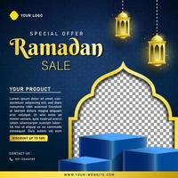 Ramadan vendita bandiera modello per sociale media inviare vettore