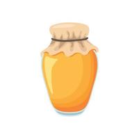 bicchiere vaso con miele isolato su bianca sfondo. vettore illustrazione